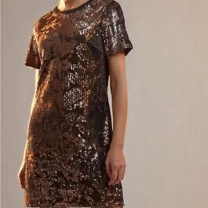 Anthropologie RO & DE Andi Sequin Formal Event Party Date Night Mini Dress H15